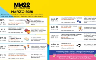 Calendario Los Margaritos 22 de Coín en marzo 2026