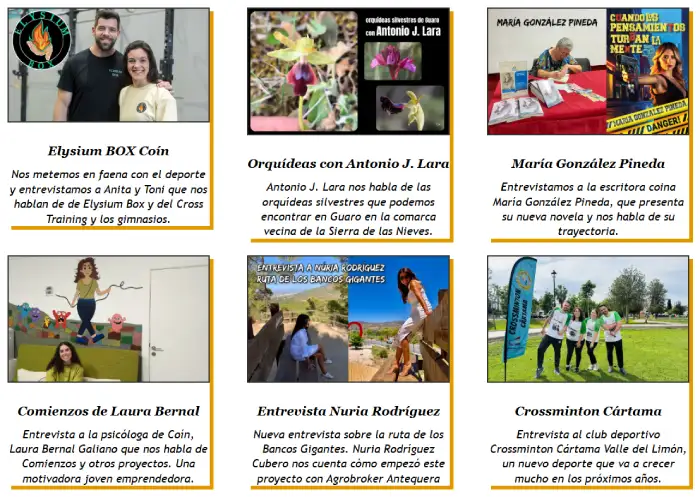 Entrevistas en la revista Valle del Guadalhorce