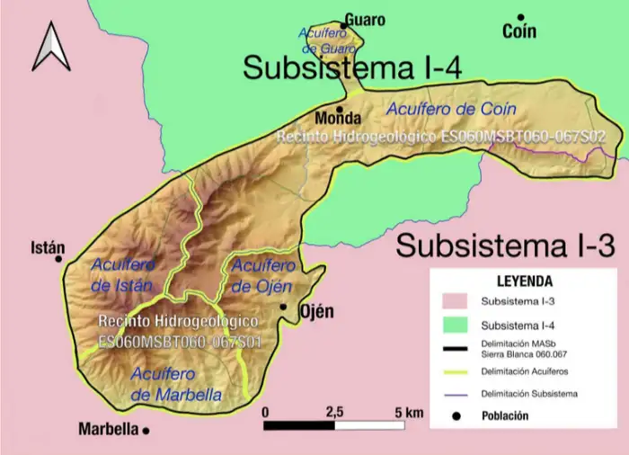 Masa de agua subterránea Sierra Blanca y acuíferos