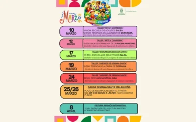 Programación marzo 2026 mayores Pizarra: Semana Santa