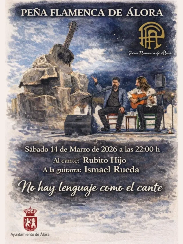 Rubito Hijo e Ismael Rueda en la Peña Flamenca de Álora