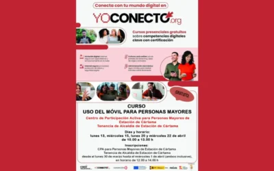El curso de móviles para mayores en Estación de Cártama comenzará en abril