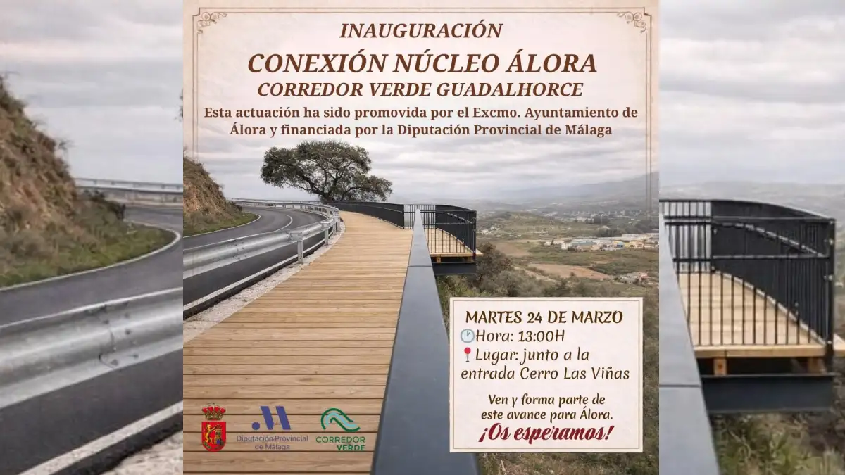 Álora inaugura la pasarela de Trabanca al Corredor Verde
