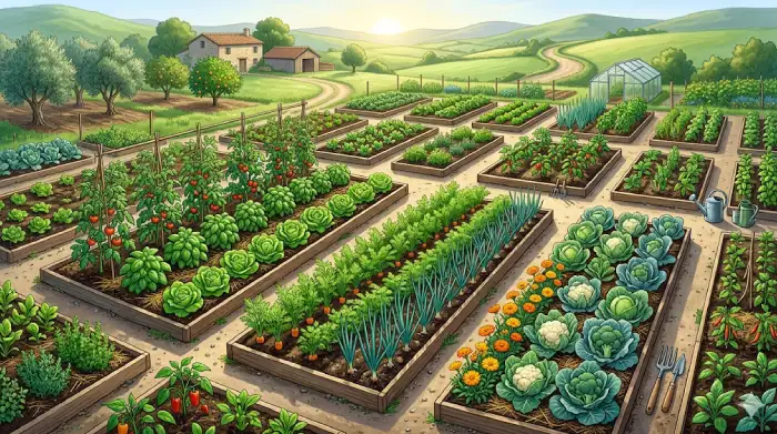 qué sembrar en marzo en el huerto y distancia recomendada