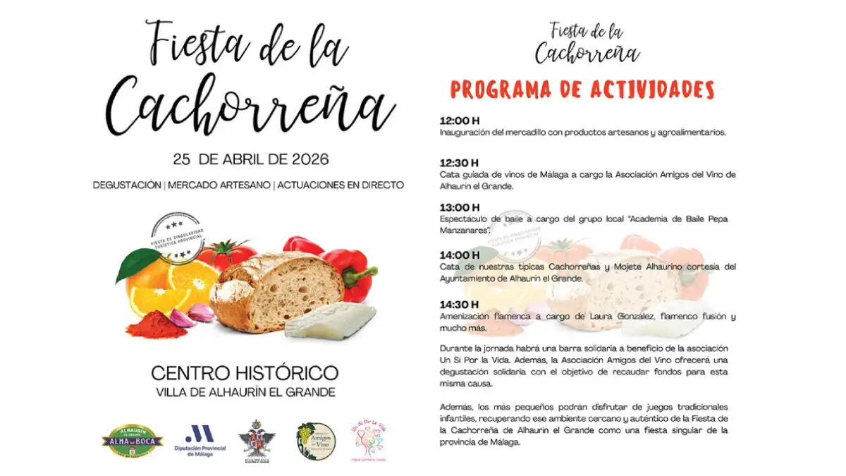 La Fiesta de la Cachorreña 2026 llenará de sabor y tradición el centro de Alhaurín el Grande