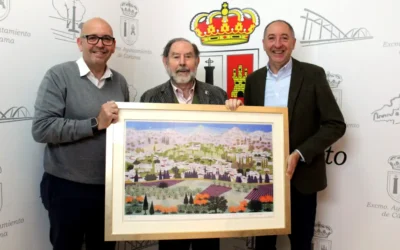 El Ayuntamiento de Cártama recibe una obra de Evaristo Guerra donada por Francisco Barrionuevo