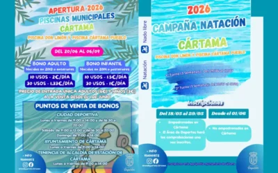 Campaña de natación en Cártama 2026 arranca con bonos y horarios nuevos