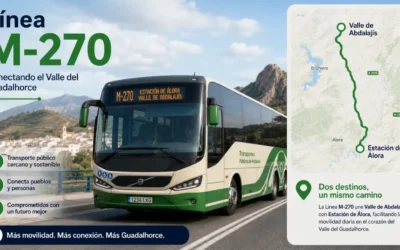 La línea M-270 une Valle de Abdalajís y Álora desde el 18