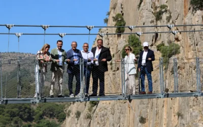Inauguración institucional del puente colgante más largo de España en el Caminito del Rey