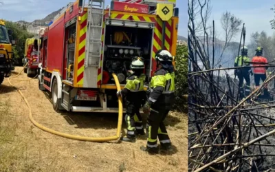Incendio junto al polígono de Álora moviliza a bomberos e Infoca