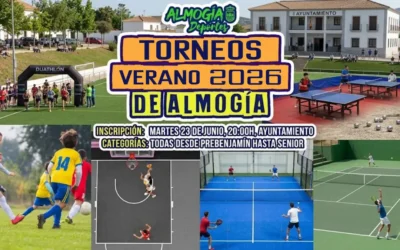 Inscripción para los Torneos de verano Almogía 2026: deportes y categorías