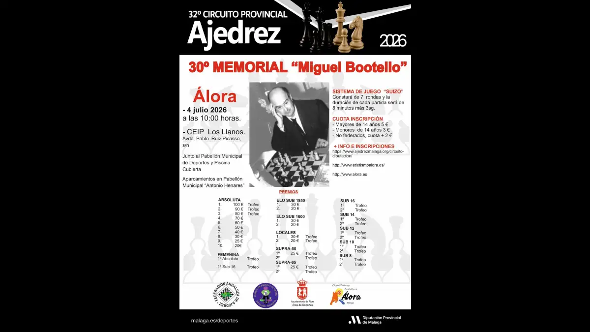 Memorial Miguel Bootello Ajedrez Álora