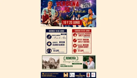 Verbena de San Juan 2026 en Álora: música, verbena y romería en Bermejo y Las Mellizas