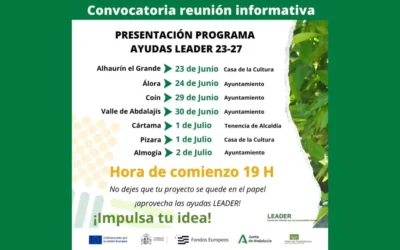 Ayudas LEADER Valle del Guadalhorce: hasta 200.000 euros para proyectos