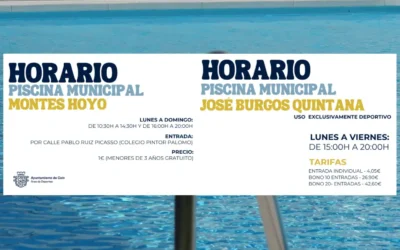 Horarios piscinas Coín 2026 y más de 500 plazas deportivas