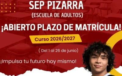Abierta la inscripción escuela adultos Pizarra para el curso 2026-2027