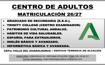 Abierta la matriculación curso 2026-2027 CEPER Cártama