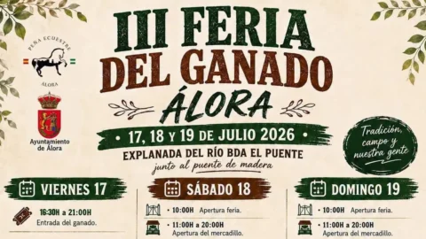 La III Feria del Ganado de Álora 2026 reunirá tradición y actividades familiares junto al río
