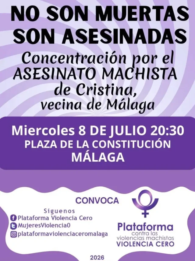 Concentración No son muertas son asesinadas en Málaga