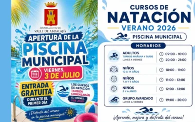 Horarios piscina Valle de Abdalajís 2026 y apertura este viernes