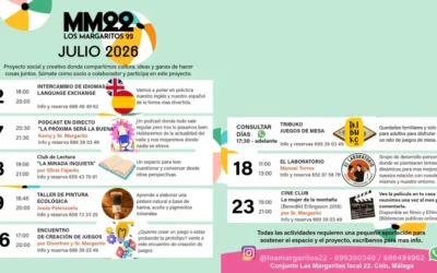 Programación Los Margaritos 22 julio 2026 con actividades en Coín
