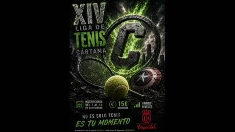Liga de Tenis Cártama 2026: abierta la inscripción para la XIV edición municipal